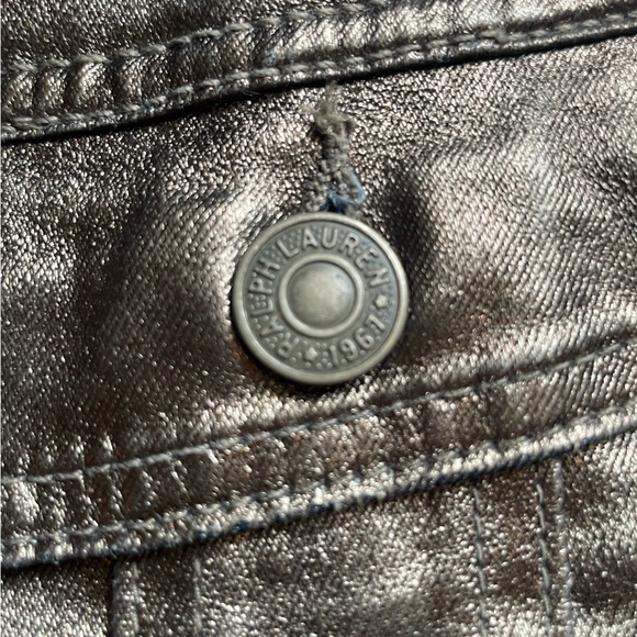 Polo Ralph Lauren Metallic Copper Denim Jacket - Womens Size Medium - Picture 6 of 6